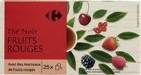 Mängden socker i Thé noir saveur fruits rouges