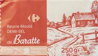 Mängden socker i Beurre moulé de Baratte Demi-sel