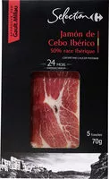 Mängden socker i Jamón de Cebo Ibérico 50% race Ibérique
