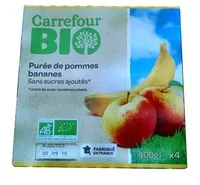 Mängden socker i Purée de pommes bananes