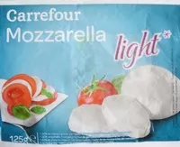 Mängden socker i Mozzarella light* (9 % MG)