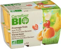 Mängden socker i Fromage frais aux fruits Verse kaas met vruchten