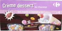 Mängden socker i Crème dessert au chocolat avec dragées au chocolat au lait