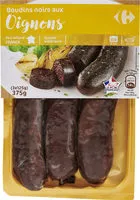 Mängden socker i Boudins noirs aux oignons