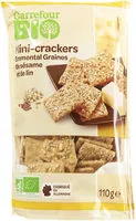 Mängden socker i Mini-crackers Emmental Graines de sésame et de lin