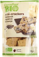 Mängden socker i Mini-crackers emmental et graines de courge