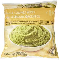Mängden socker i Purée cuisinée aux légumes verts