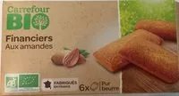 Mängden socker i Financiers aux amandes