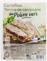 Mängden socker i Terrine de campagne Au poivre vert