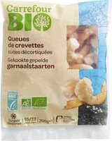 Mängden socker i Queues de crevettes cuites décortiquées