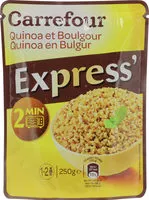 Mängden socker i QUINOA & BOULGOUR A l'huile d'olive vierge extra 2%