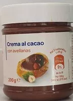 Mängden socker i Crema de cacao con avellanas