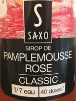 Mängden socker i Sirop de pamplemousse rose