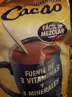 Mängden socker i CHOCOCAO Instantáneo