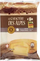 Mängden socker i Caractère des alpes au lait cru