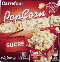 Mängden socker i Popcorn sucré