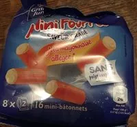 Mängden socker i Mini fourrés saveur crabe à la mayonnaise allégée