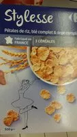 Mängden socker i Stylesse Pétales de riz, blé complet & orge complète