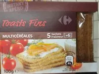 Mängden socker i Toasts Fins Multicéréales