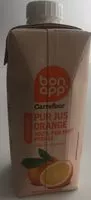 Mängden socker i Bon app' pur jus orange pressée