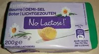Mängden socker i Beurre demi-sel sans lactose