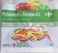 Mängden socker i Poivrons en lanières