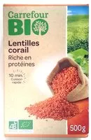 Mängden socker i Lentilles corail