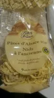 Mängden socker i Pâtes d'Alsace IGP - Nids à l'ancienne
