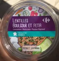 Mängden socker i Lentilles Boulgour Féta