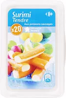 Mängden socker i Surimi tendre aux poissons sauvages