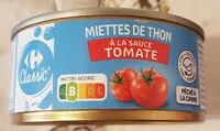 Mängden socker i Miettes de thon à la sauce tomate