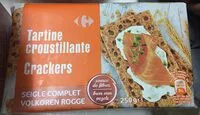 Mängden socker i Tartine croustillante Crackers seigle complet
