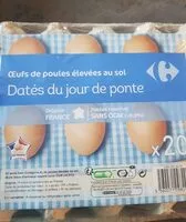 Mängden socker i 20 œufs frais de poules élevées au sol