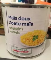 Mängden socker i Mais doux