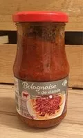 Mängden socker i Bolognaise + de viande