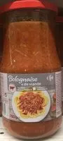 Mängden socker i Sauce Bolognaise + de viande
