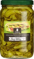 Mängden socker i Cornichons pasteurises en tranches au vinaigre