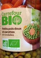 Mängden socker i Petits pois doux et carottes
