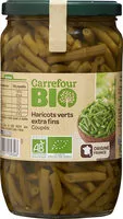 Mängden socker i Haricots verts extra fins Coupés bio