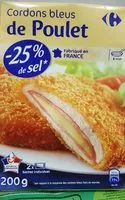 Mängden socker i cordons bleus de poulet - 25% de sel