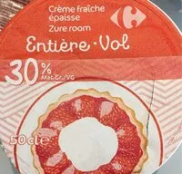 Mängden socker i Crème fraîche épaisse Entière