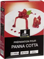 Mängden socker i Préparation pour panna cotta