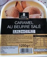 Mängden socker i Crème glacée caramel beurre salé