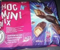Mängden socker i Mini barres chocolatées 5 variétés