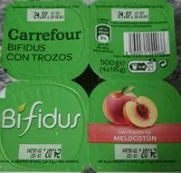 Mängden socker i Yogur bifidus con trozos