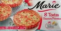 Mängden socker i Tartes saumon et poireaux