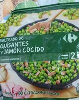 Mängden socker i Salteado de guisantes y jamón cocido