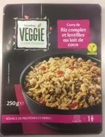 Mängden socker i Curry de riz complet et lentilles au lait de coco