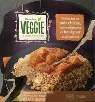 Mängden socker i Boulettes au pois chiche, sauce piquante et boulgour au cumin