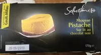 Mängden socker i Mousse pistache sur lit de chocolat noir